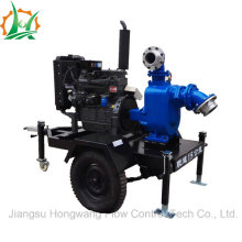 High Efficiency Dewatering Self Priming Sewage Diesel Trailer Pump